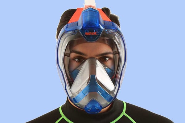 Máscaras de Snorkel utilizadas como respidadores