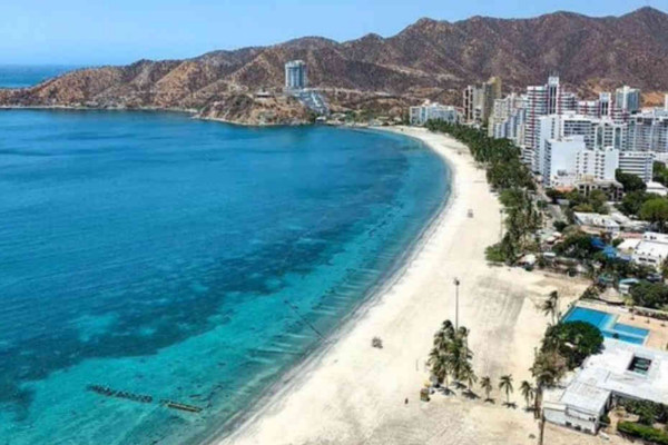 Ocean Ecosystem get a break during empty beach at colombia.