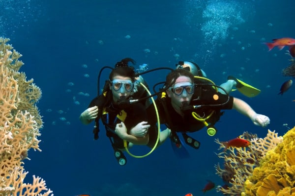 PADIDos buzos tomando cursos PADI en Costa Rica