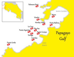 Scuba diving spots at playa del Coco, Costa Rica
