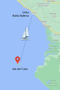 Mapa del Tour en Catamarán a la Isla del Caño