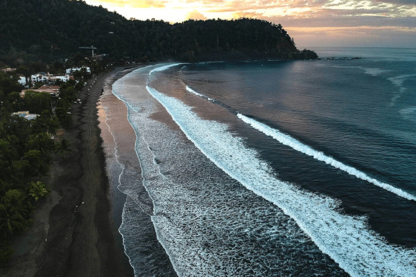 Sunset on Dominical beach Costa Rica