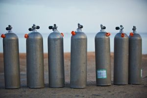 Scuba dive tanks collection