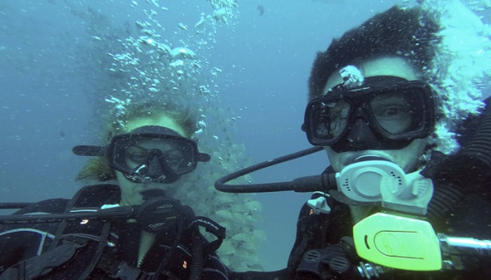 Diving at the Pacific Ocean Costa Rica