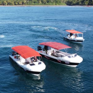 Three boats of Costa Rica Dive and Surf