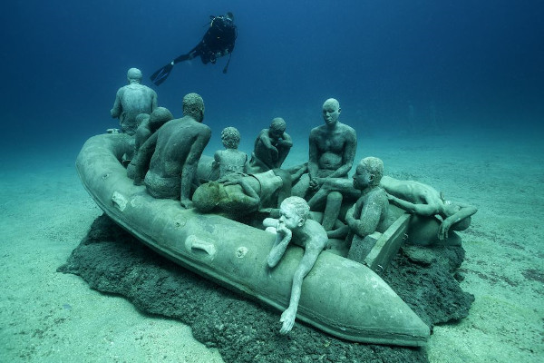underwater museums and artificial reefs-atlantic museum lanzarote