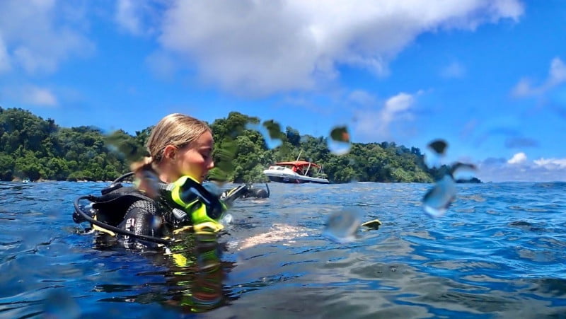 Open Water Diver at Caño Island Costa Rica