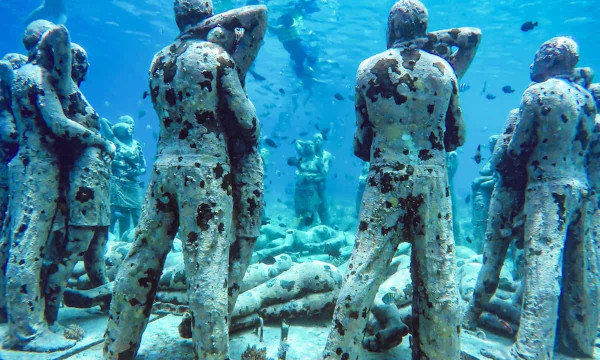 underwater museums and artificial reefsstatues of bask gili