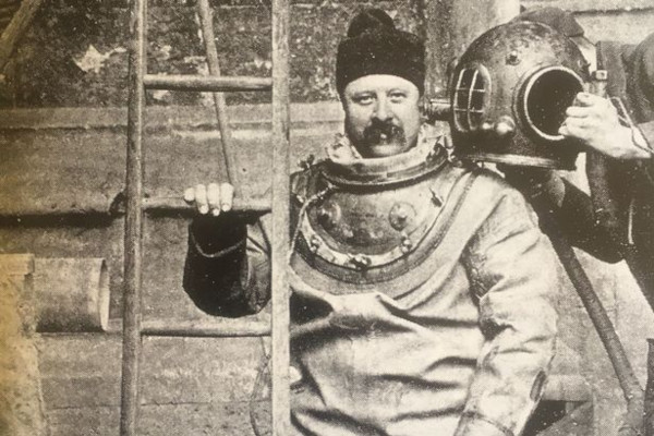 old diving suit