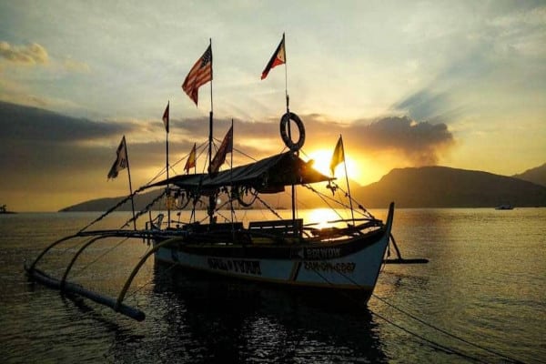 buceo en filipinas - paisaje al atardecer