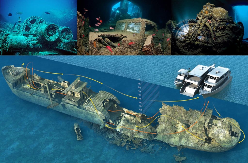 sitios de buceo desafiantes,El naufragio de Thistlegorm en el Mar Rojo, Egipto