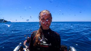 Diver happy after good experience at Caño Island