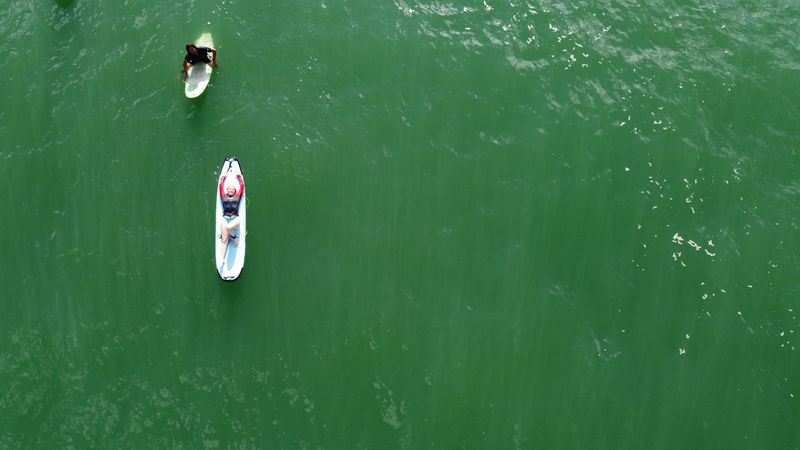 Dron View of two surfers