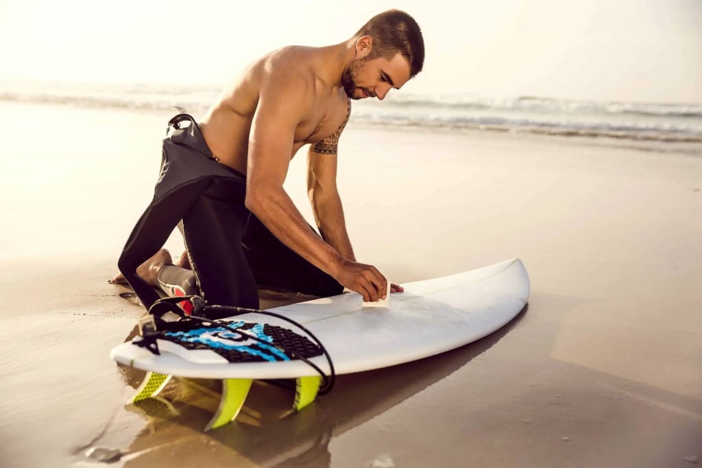 Tabla de surf para principiantes - cera