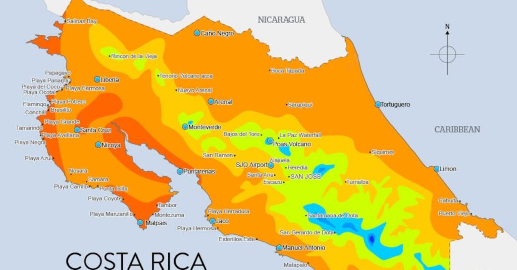 clima de costa rica