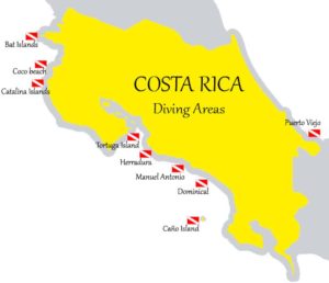 Costa-Rica-best-diving-spots-map