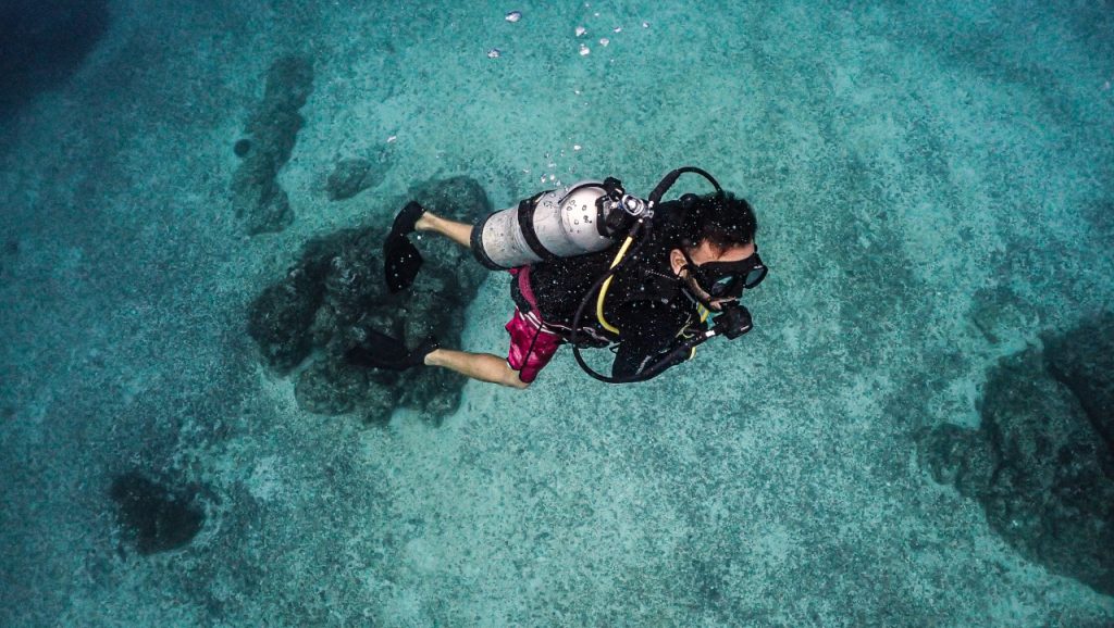 diver in costa rica pacific